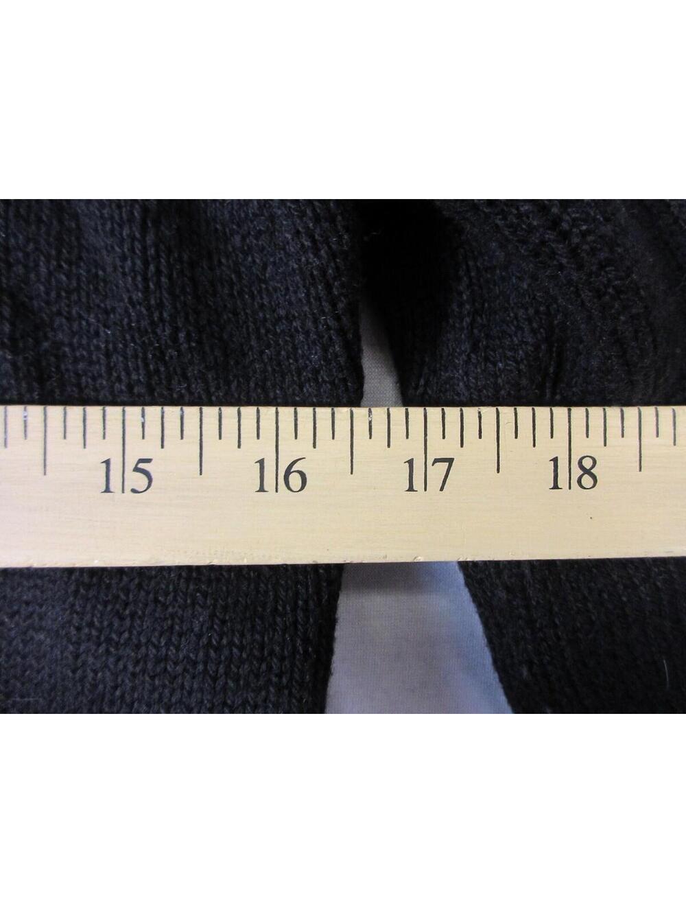 Ann Taylor Womens Pullover Crew Neck Knit Sweater Long Sleeve Size L Black/White - Picture 2 of 6